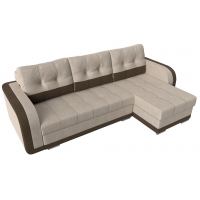 Угловой диван Марсель (рогожка бежевый коричневый) - Изображение 1